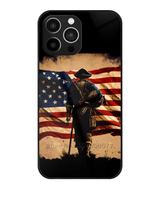 Celebrate 4Th Of July With Our Patriotic Patriotic Day Red White Tempered Glass Case For Iphone 16 15 14 13 12 11 Pro Max Mini X