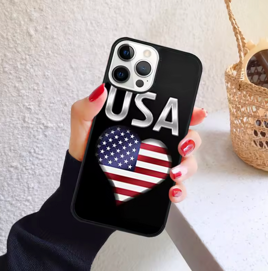 American Flag Made of Red White Blue Baseball Phone Case for iPhone 16 15 14 12 13 mini PLUS X XS XR 11 PRO MAX Shell