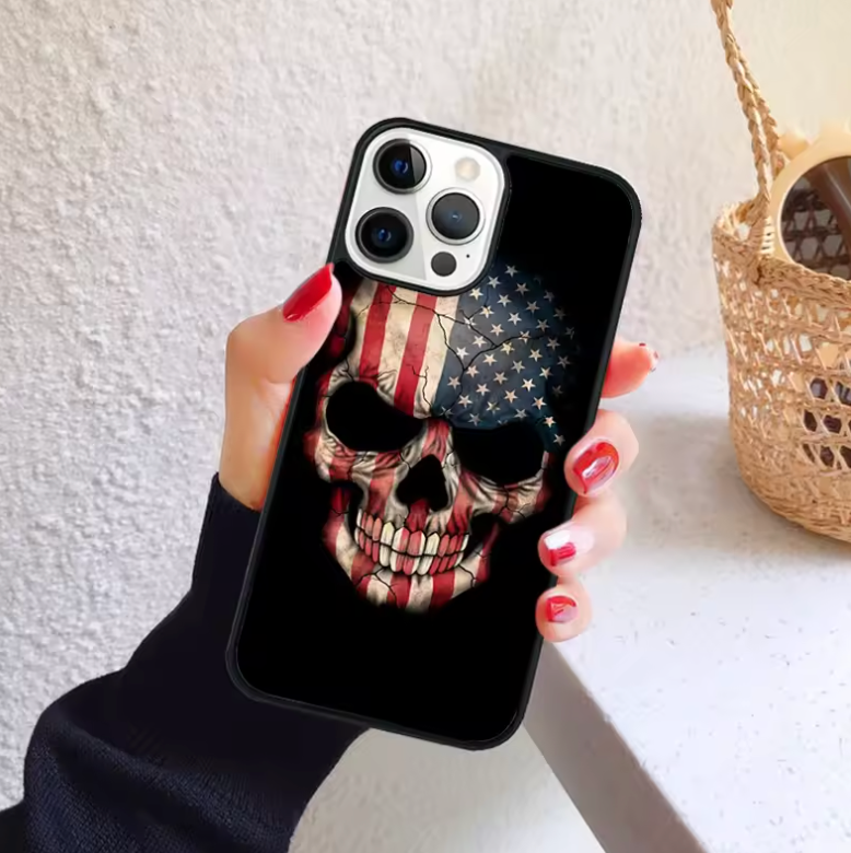 American Flag Made of Red White Blue Baseball Phone Case for iPhone 16 15 14 12 13 mini PLUS X XS XR 11 PRO MAX Shell