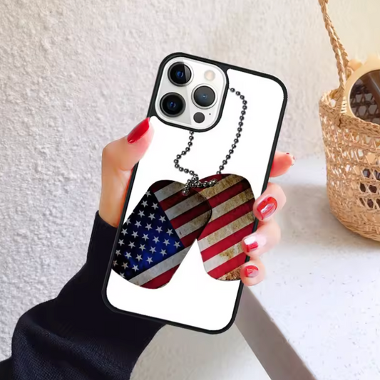 American Flag Made of Red White Blue Baseball Phone Case for iPhone 16 15 14 12 13 mini PLUS X XS XR 11 PRO MAX Shell